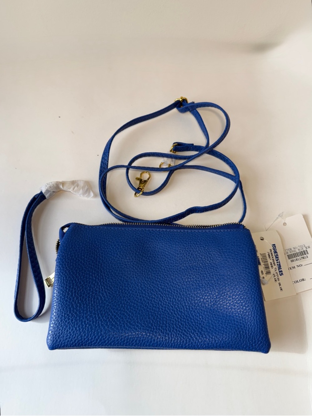 Royal Blue Crossbody Wristlet Bag
